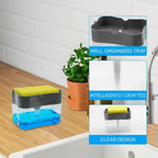 2-in-1 Soap Dispenser Built-in Scrub Holder & Organiser | Konvex