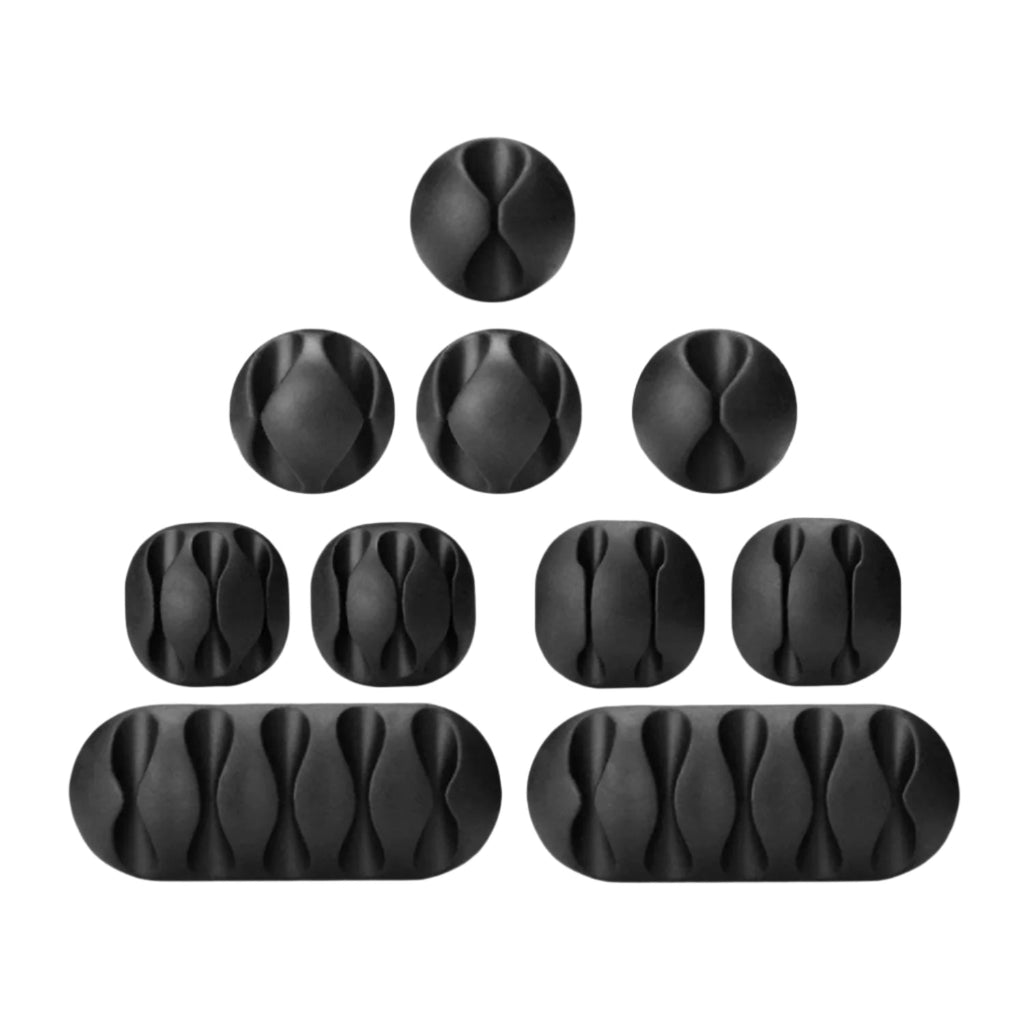 ALVENZA Cable Organiser Clips – Self-Adhesive Wire Management (10 Pc) | DigixDrive
