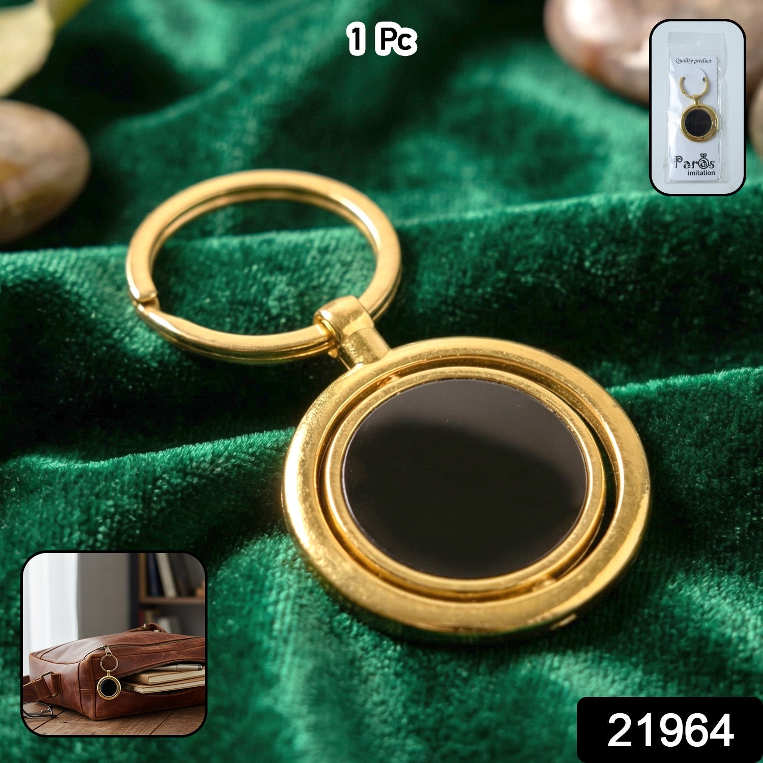 ALVENZA Gold Plated Keychain – Stylish Core Accessory for Keys and Bags