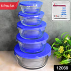 ALVENZA Glass Bowl Set – 5-Piece Modern Storage | Organivo