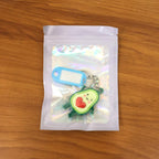 ALVENZA Avocado Cartoon Keychain with Name Tag Holder – Cute & Practical