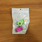 ALVENZA Cartoon Character Keychain with Label Tag Holder – Fun & Practical
