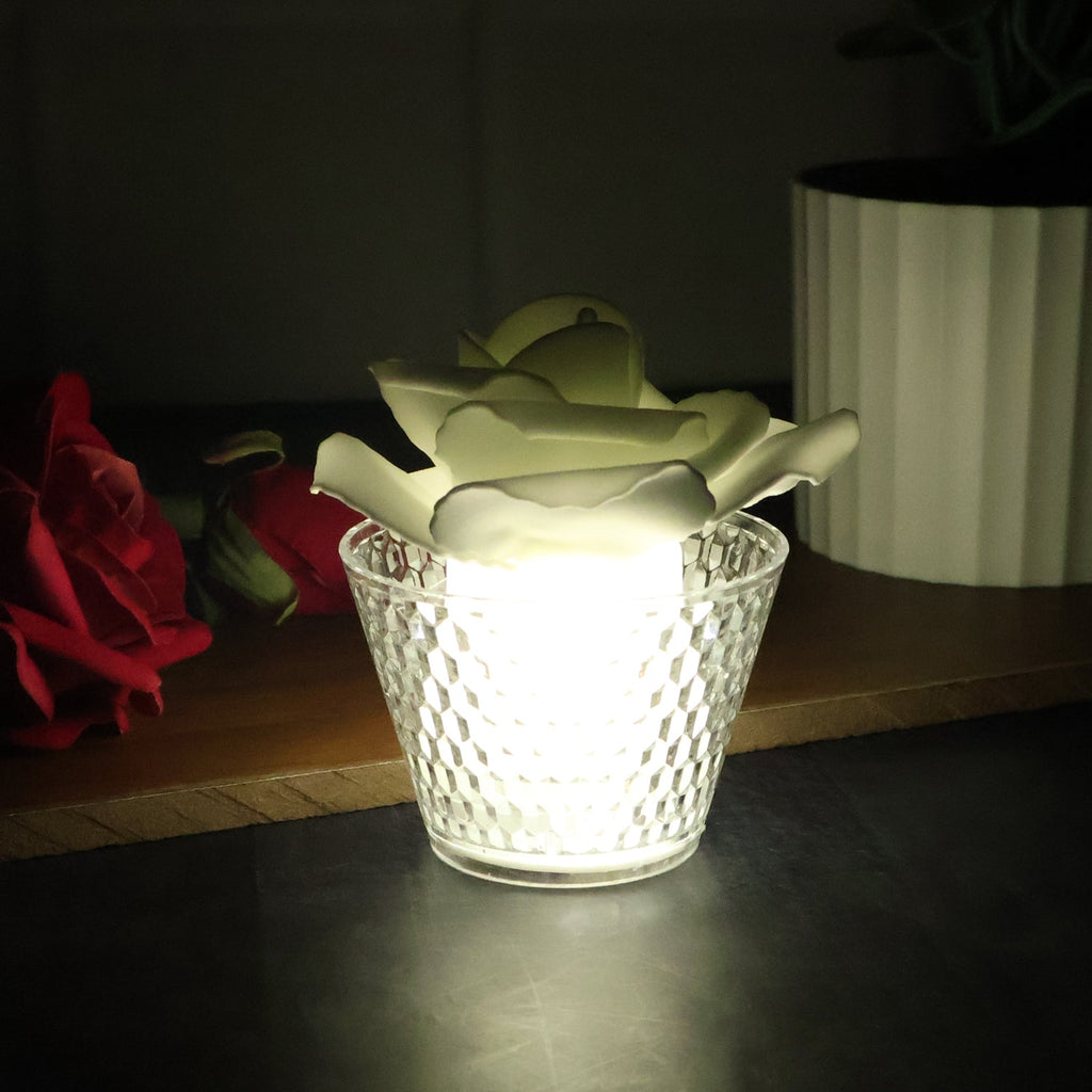 ALVENZA Rose Shaped Flameless LED Candles – Elegant Romantic Decor Set