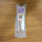 Rose Gold Mesh Strap Wrist Watch – Elegant Minimal Analog Dial