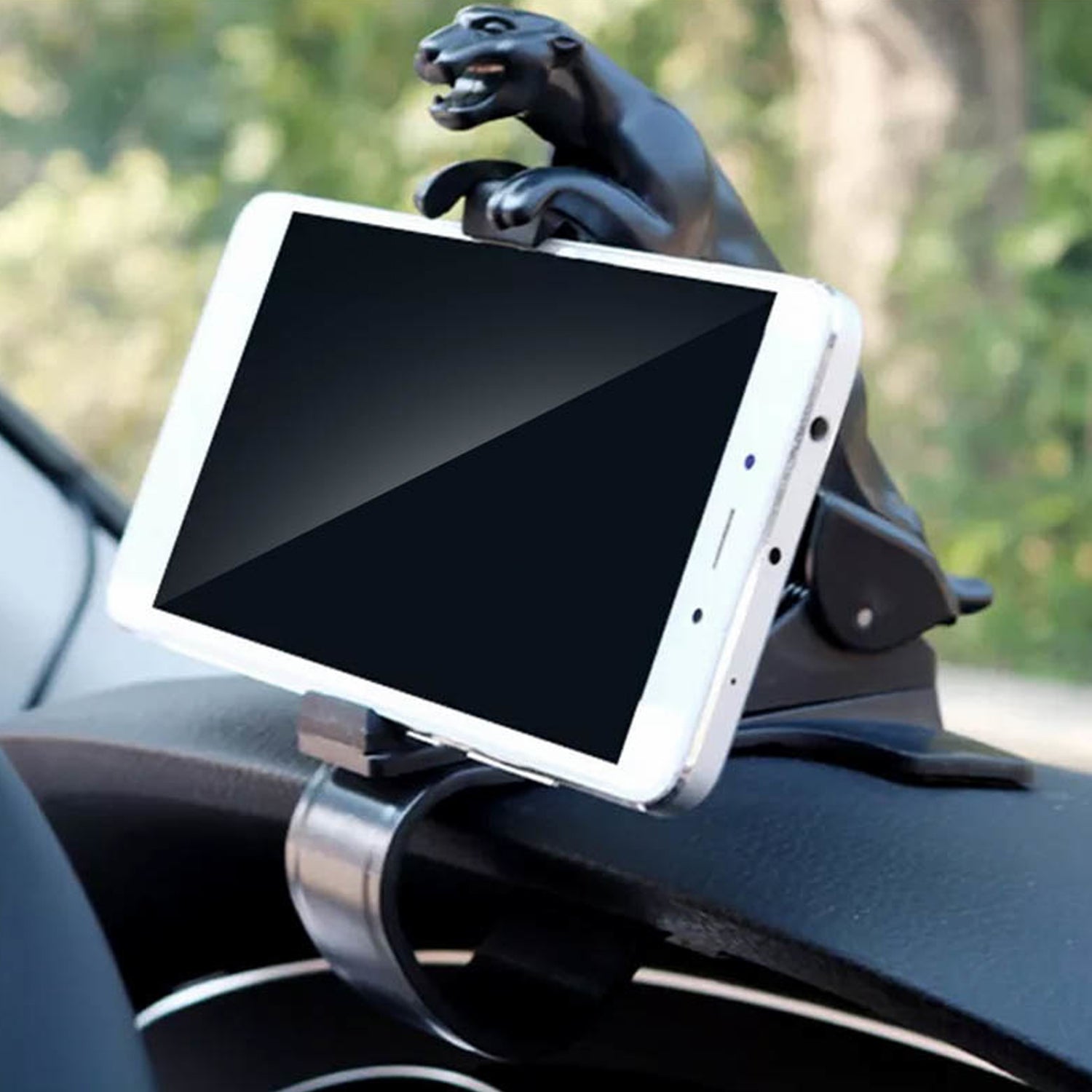 ALVENZA Car Phone Holder – Leopard Design, 360° Rotation Clip | PHOBIA