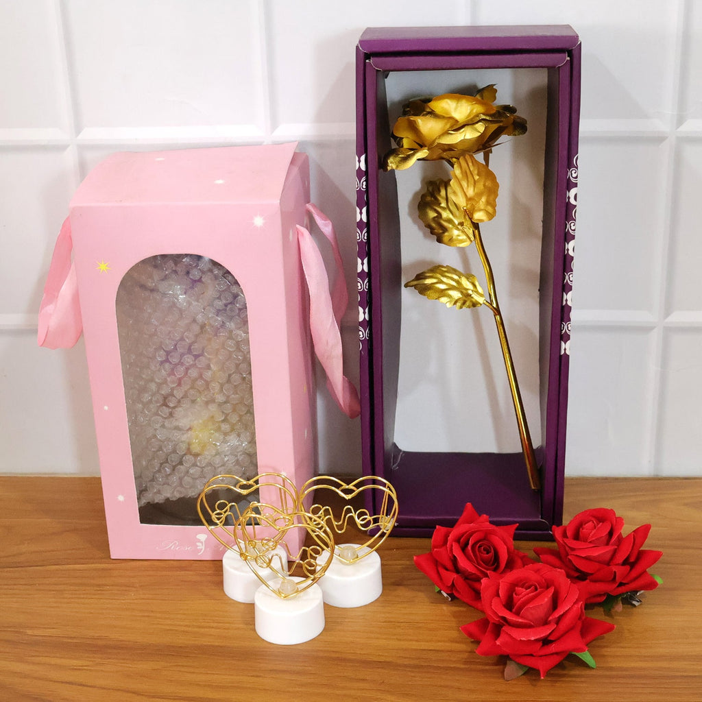 ALVENZA Glass Dome Rose Romantic Gift Set – Elegant LED Décor