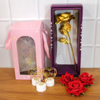 ALVENZA Glass Dome Rose Romantic Gift Set – Elegant LED Décor