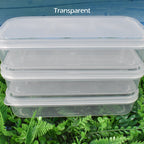 Plastic Lunch Box Set 3-Piece Square Storage | Konvex - Front View