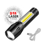 ALVENZA Rechargeable LED Flashlight – Mini, Long Range Torch | Indo Glow