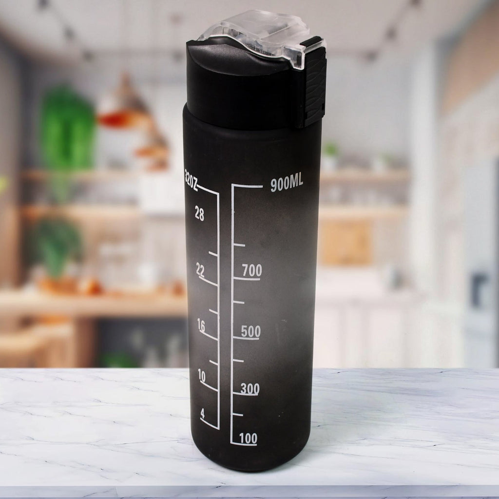 Motivational Water Bottle with Straw & Time Marker