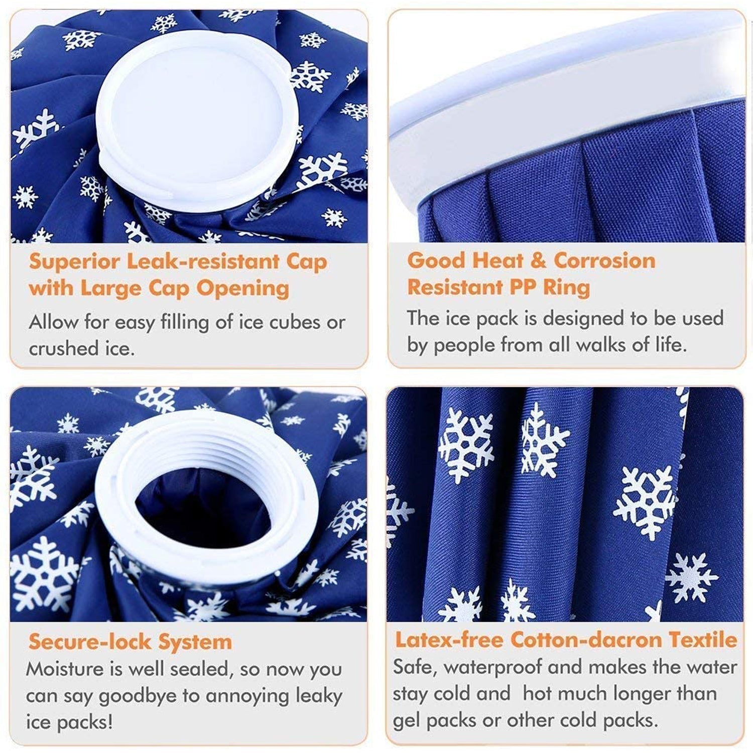 Ice Bag for Pain Relief – 9 Inch Reusable Compress | VelvaBloom