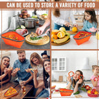 Pizza Storage Container Expandable Silicone Box with 5 Trays | Tidy Table - Detail View 5