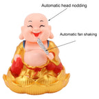 ALVENZA Solar Buddha Car Ornament – Nodding Dashboard Decor | Velvet Wheels