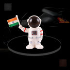 ALVENZA Solar Power Astronaut Ornament – Indian Flag Car Dashboard Décor
