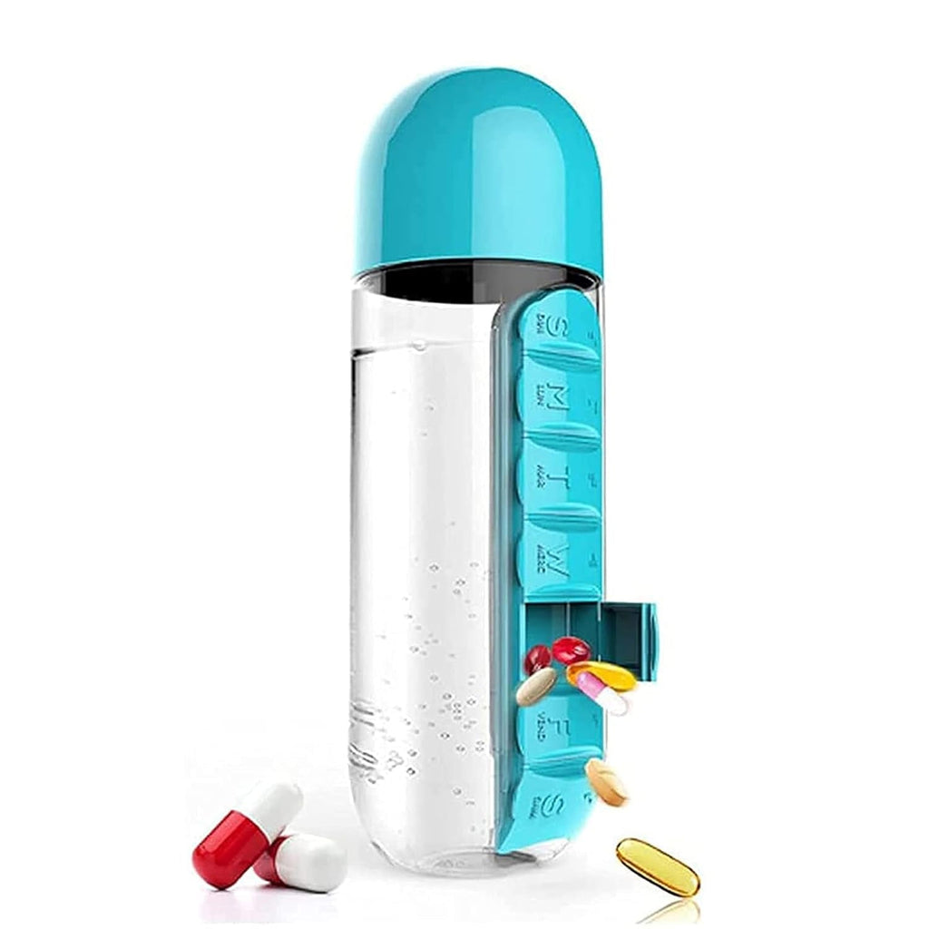 Pill Organizer Water Bottle 600ml – Travel Friendly | Own Hydrate
