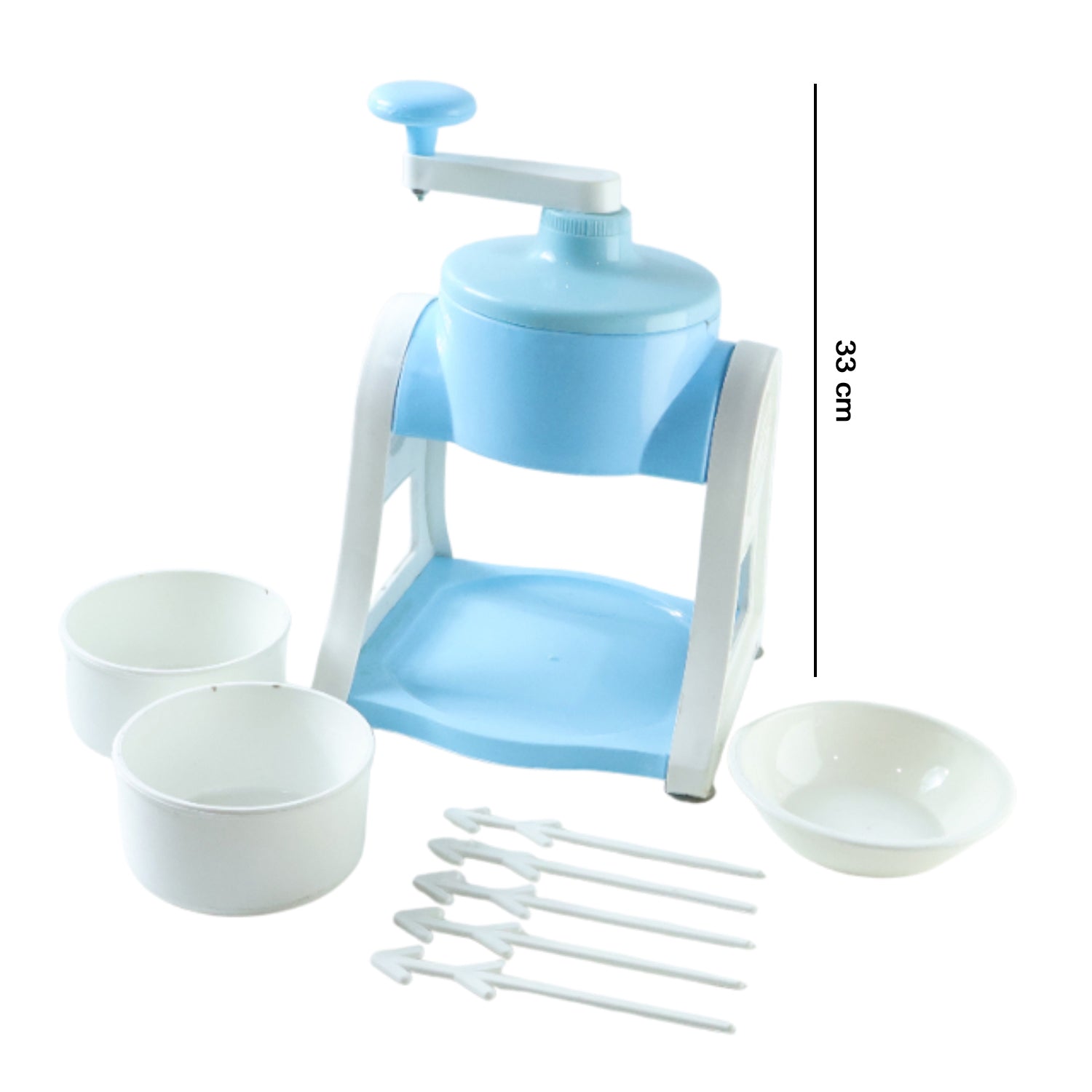 ALVENZA Manual Ice Gola Maker – Portable Blue Ice Slush Machine