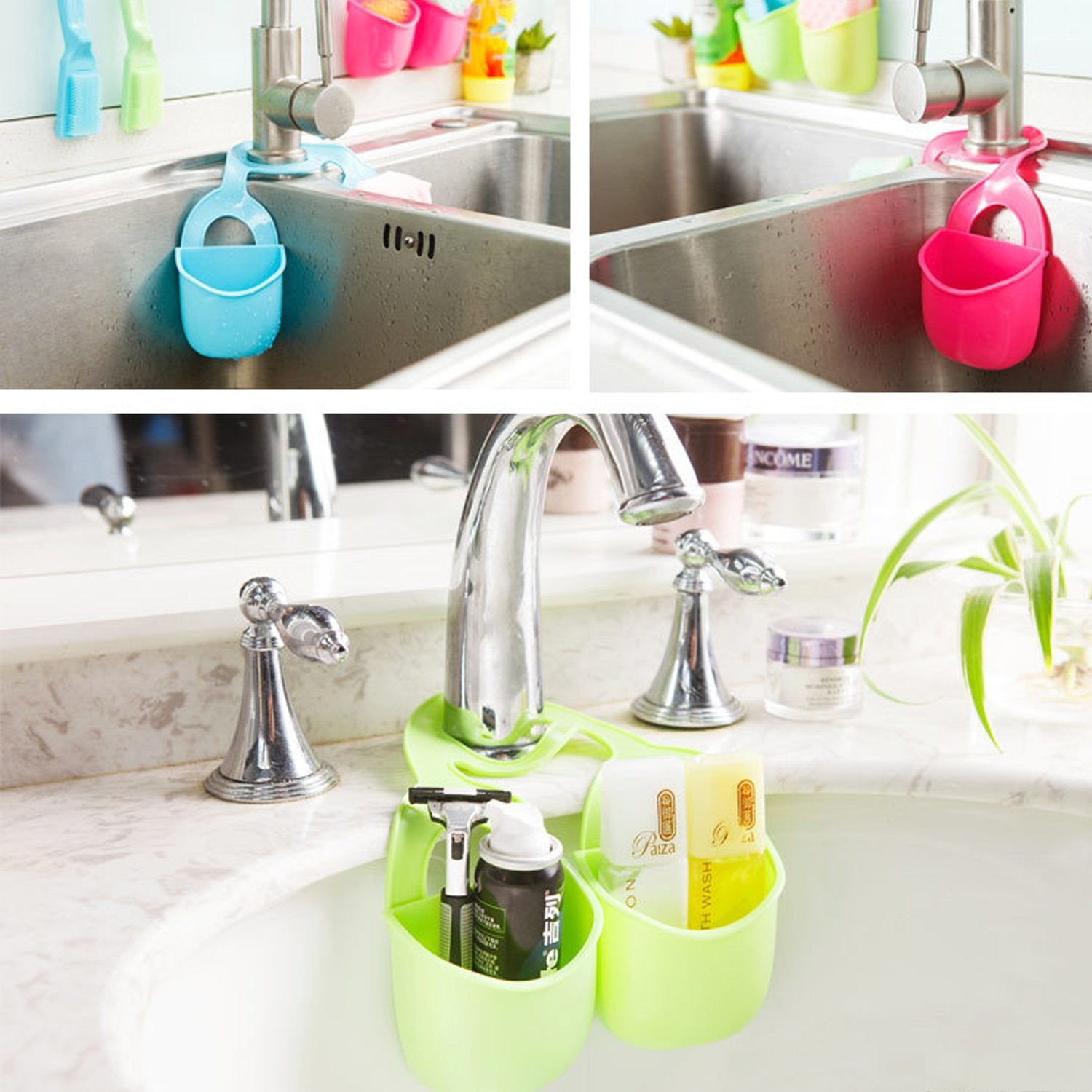Double Layer Sink Storage Basket Space-saving & Adjustable - Detail View 6