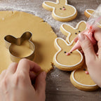 Stainless Steel House Shape Cookie Cutter Set 3 Durable Baking Molds - Front View