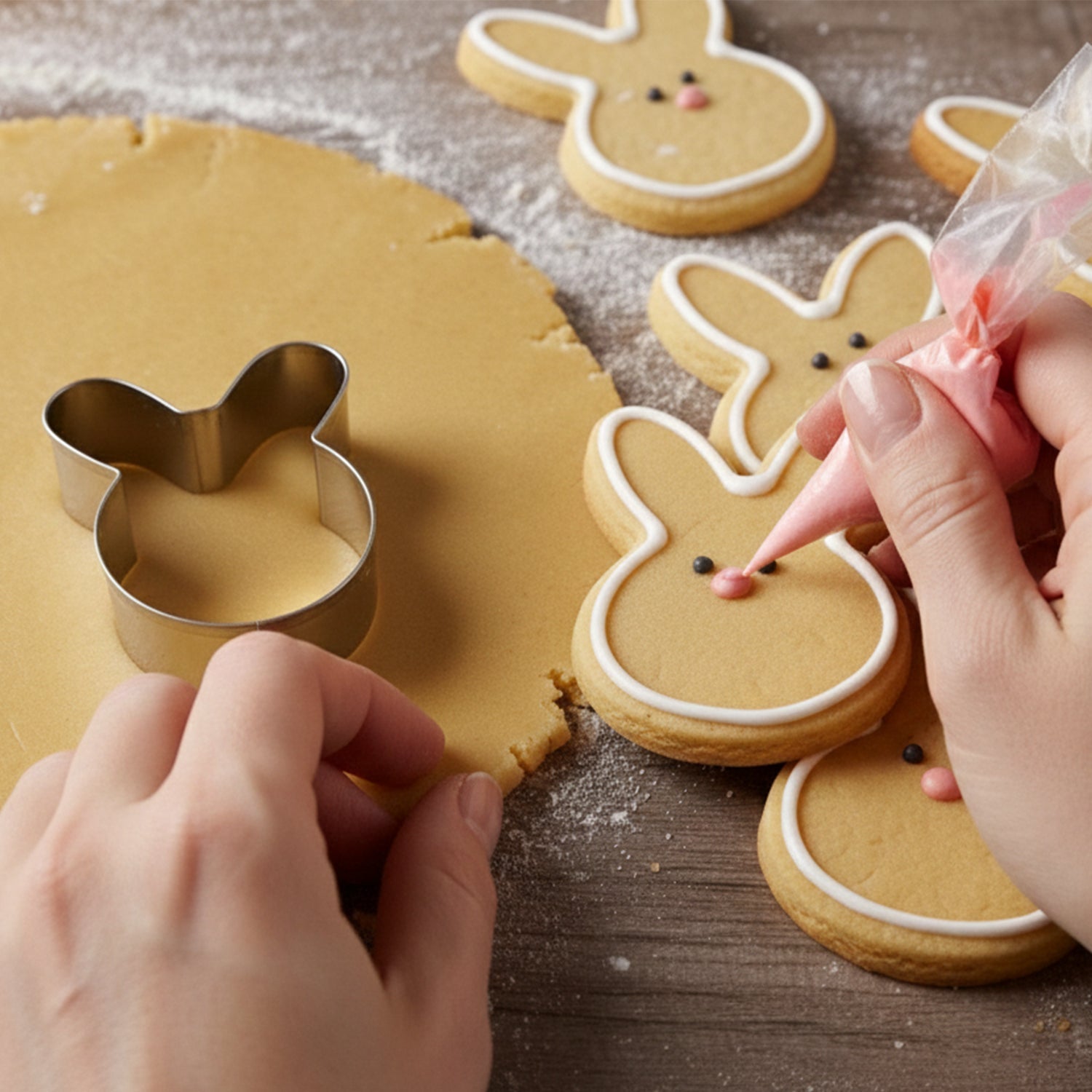 Stainless Steel House Shape Cookie Cutter Set 3 Durable Baking Molds - Front View