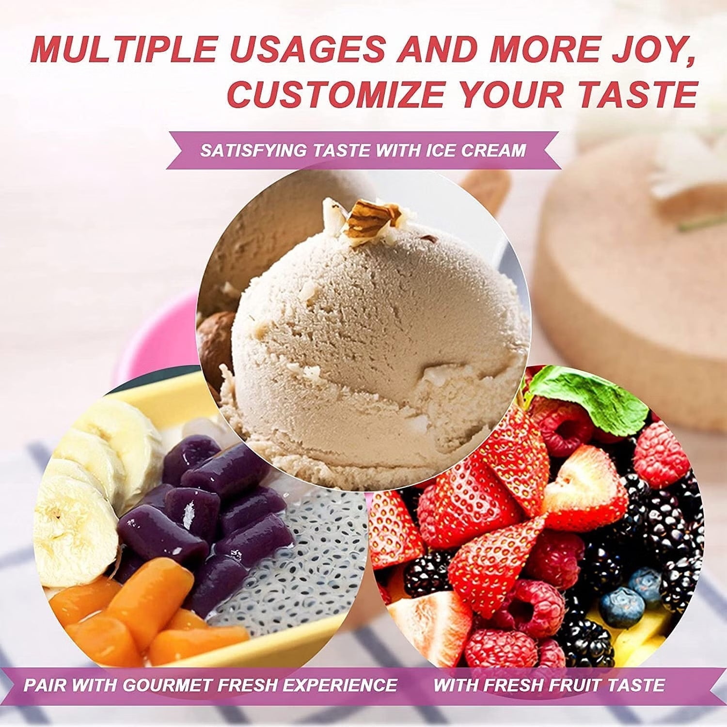 ALVENZA Ice Cream Bowl Set – 12-Pc Multi-Color Dessert Bowls | Jiaqi
