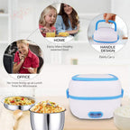 ALVENZA Electric Lunch Box 220V – Portable with Stainless Steel Compartments