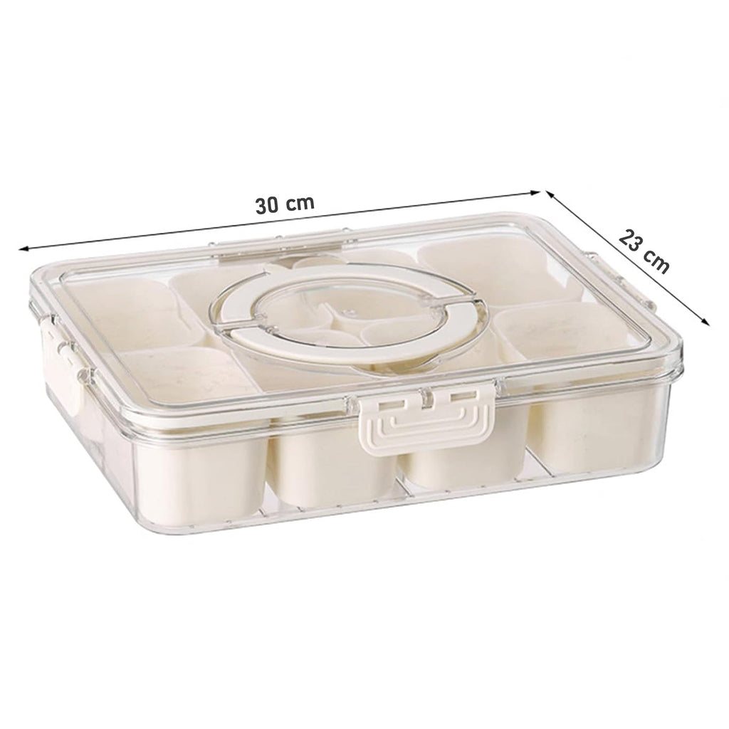 ALVENZA 6-Compartment Fridge Storage Box – Leak-Proof, Space-Saving Organizer