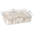 ALVENZA 6-Compartment Fridge Storage Box – Leak-Proof, Space-Saving Organizer