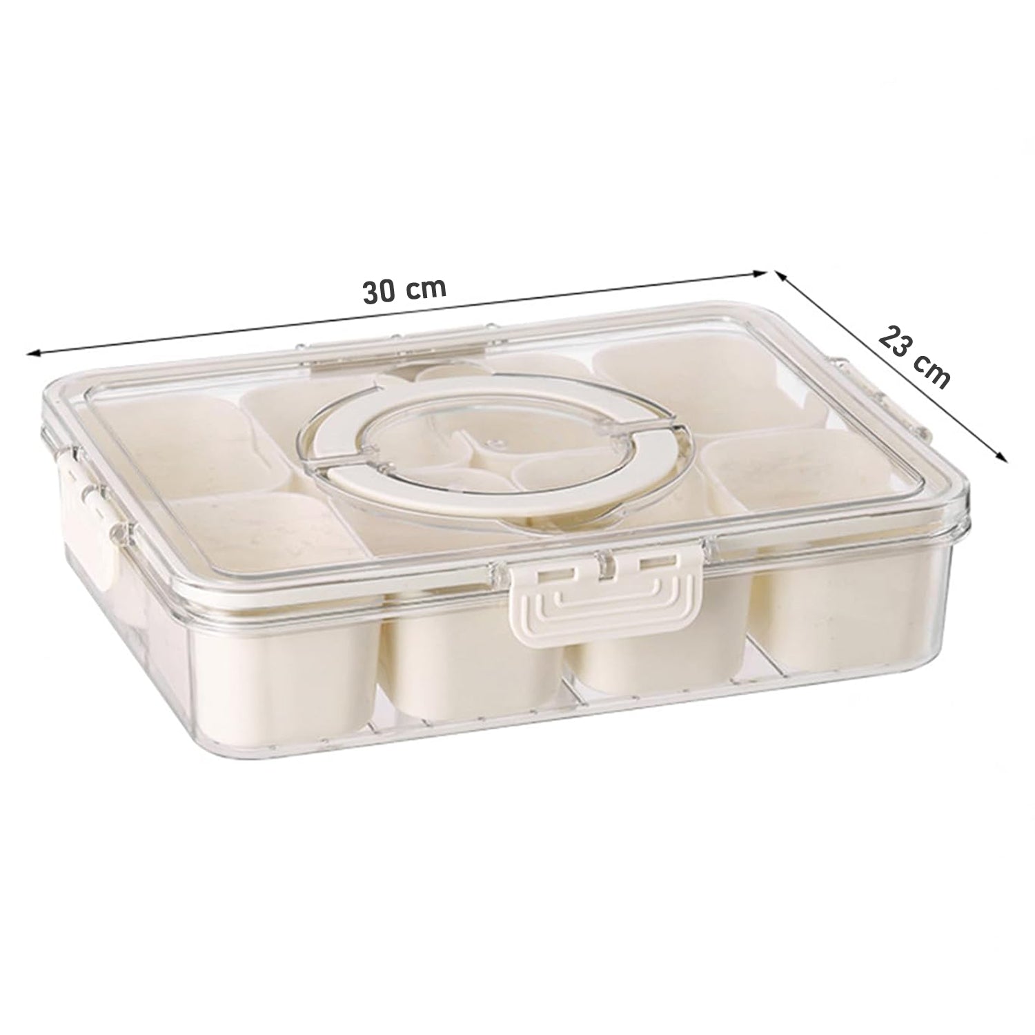 ALVENZA 6-Compartment Fridge Storage Box – Leak-Proof, Space-Saving Organizer