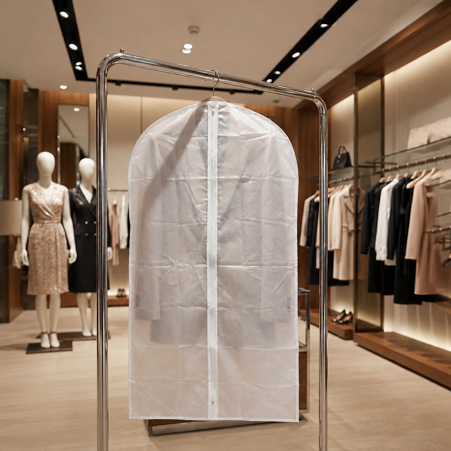 Foldable Suit Cover Space-Saving Clothes Protection for Wardrobes - Detail View 8