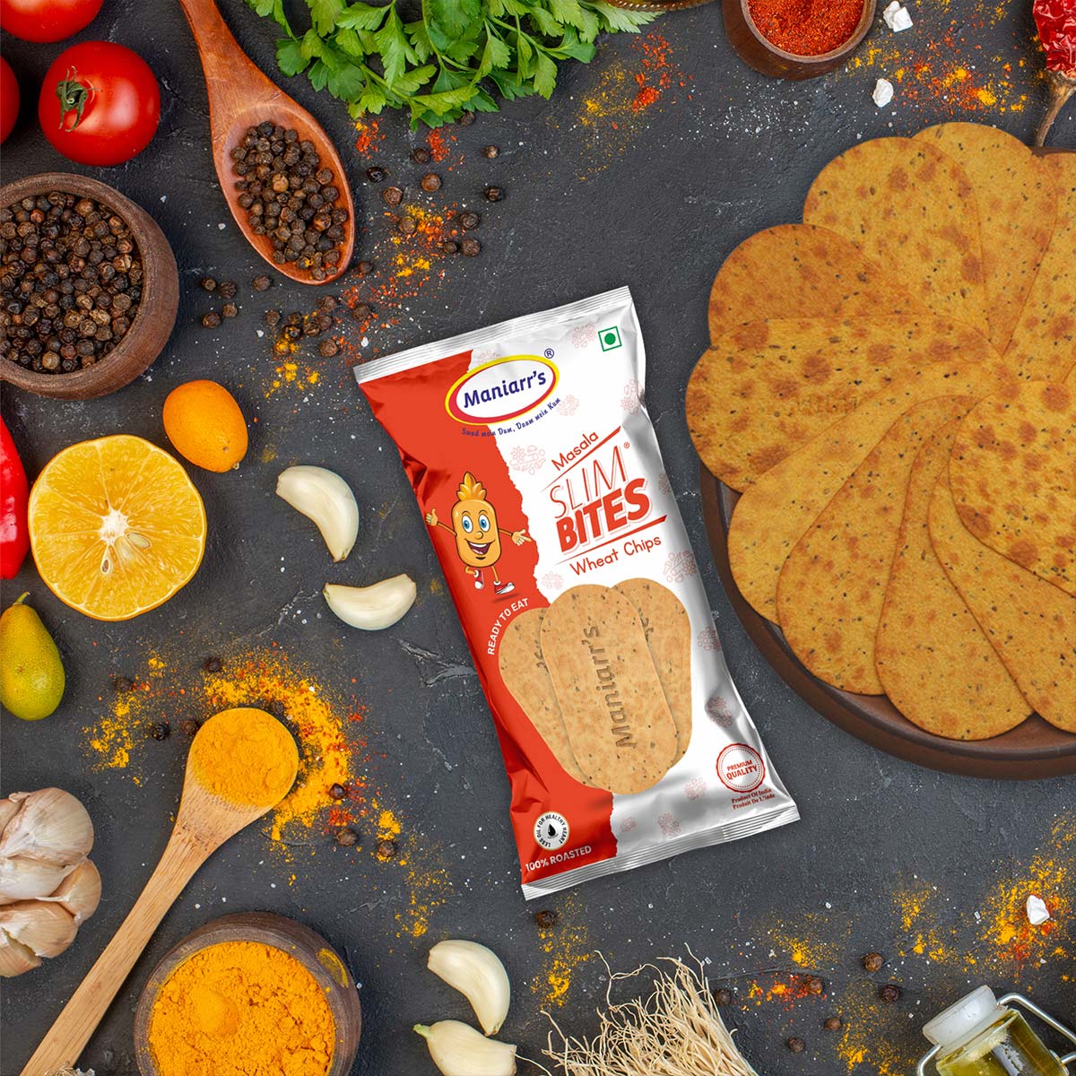Healthy Indian Snack Spicy Masala Mini Bites 58g | Maniarr's