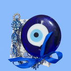 ALVENZA Evil Eye Wall Hanging – Blue Lotus Om Nazar Battu for Protection