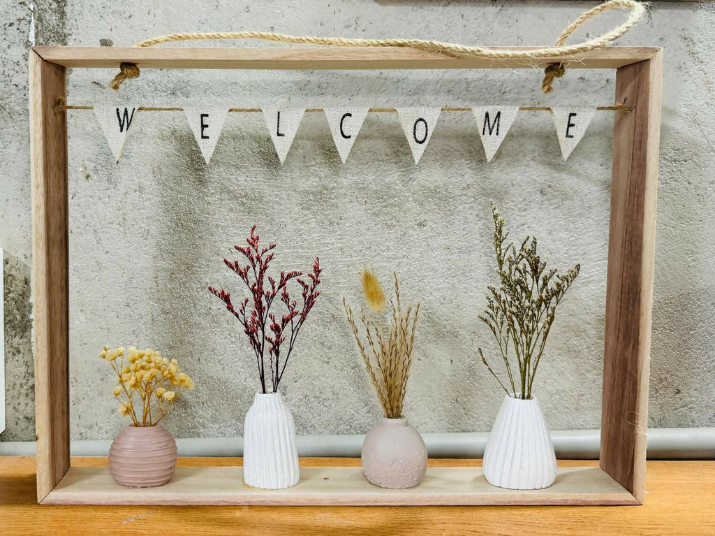 ALVENZA Decorative Ceramic Vase Set – Realistic Artificial Dried Flowers