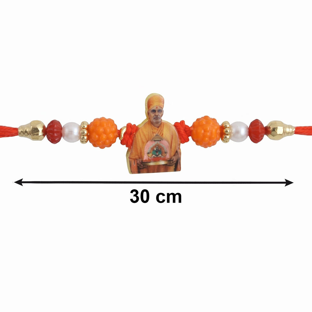 ALVENZA Pramukh Swami Maharaj Devotional Rakhi – Traditional Brother Gift