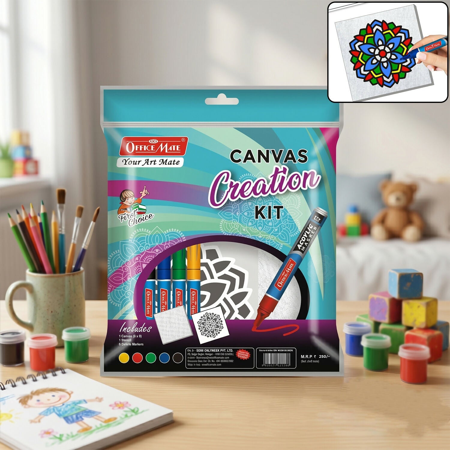 ALVENZA DIY Canvas Creation Kit – Fun & Creative Art for Kids