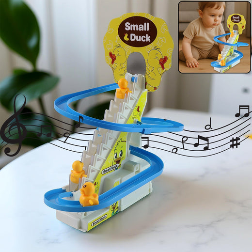 ALVENZA Duck Climb Stairs Toy – Interactive Music & Light Playset