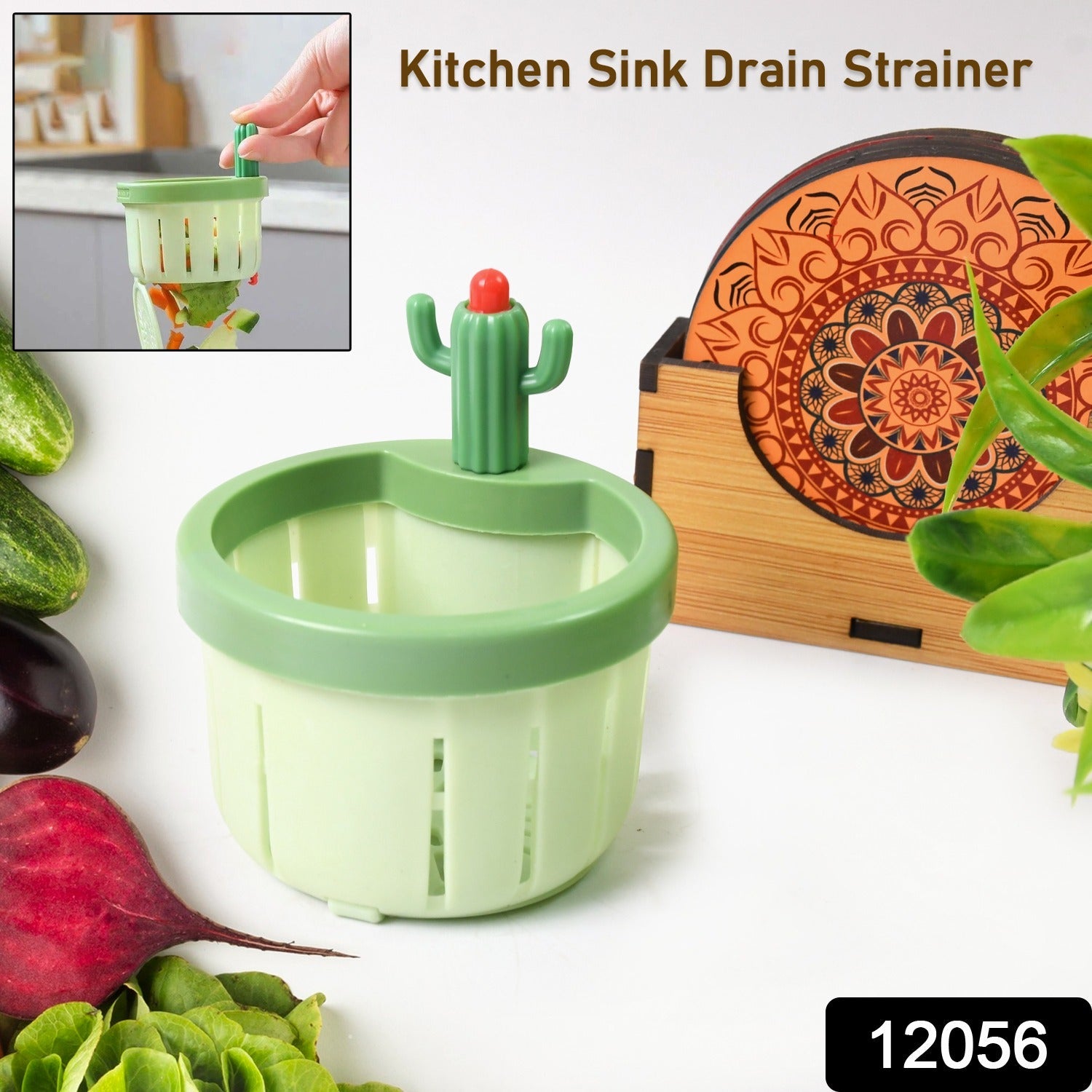 Kitchen Sink Drain Strainer Automatic Waste Filter | Garth - Side View