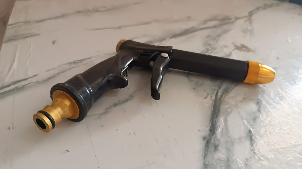 ALVENZA Water Spray Gun – Brass Multi-Mode Nozzle | Velvet Wheels