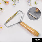 Lint Remover Double-Sided with Wooden Handle - Side View