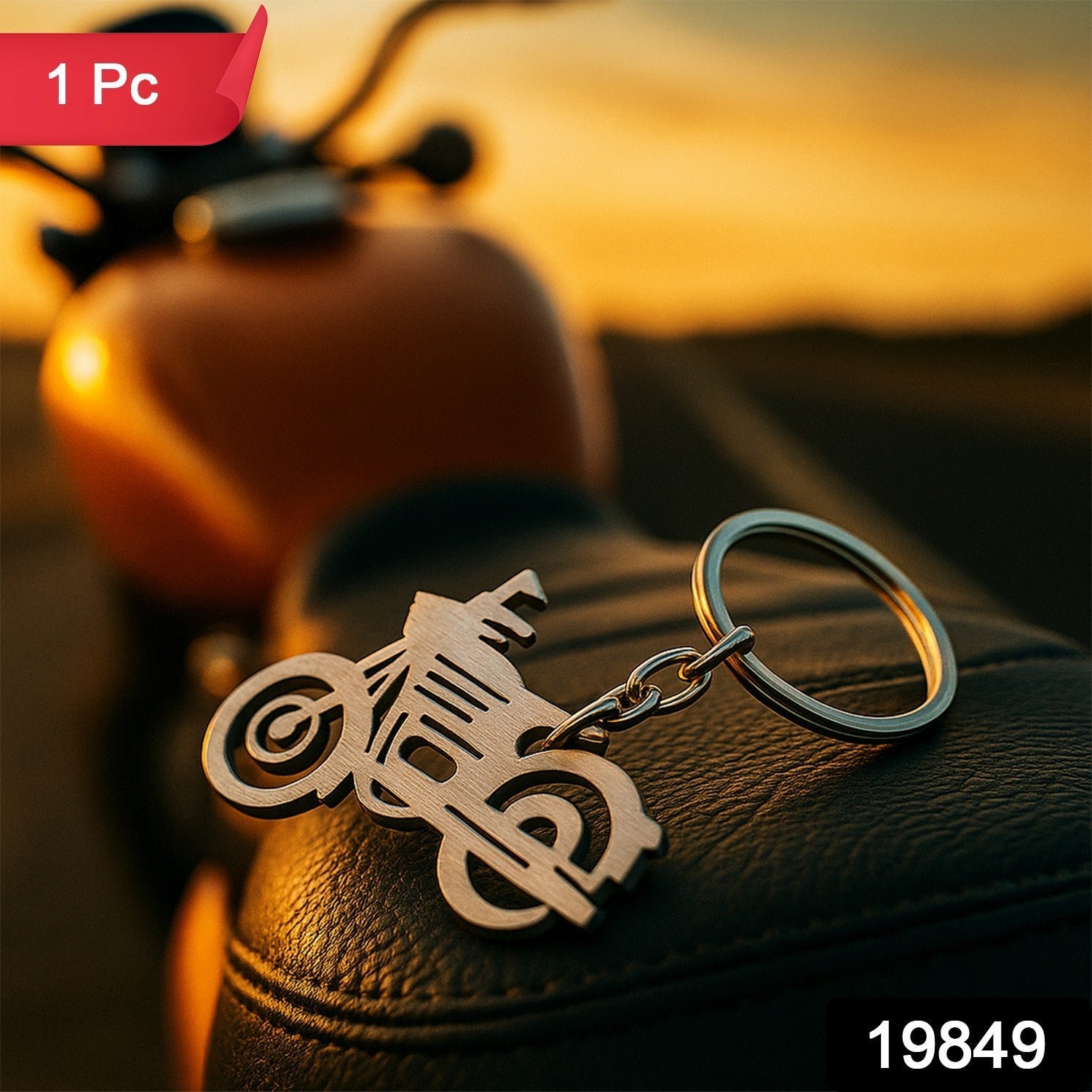 ALVENZA Motorcycle Keychain – Durable Metal Silhouette for Indian Riders