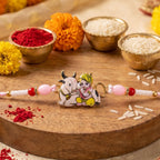 ALVENZA Krishna with Cow Designer Rakhi – Traditional & Comfortable for Brother
