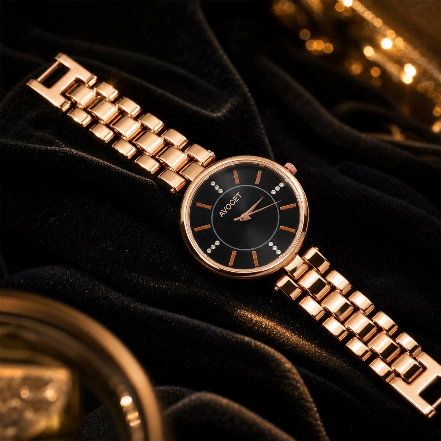 Women’s Rose Gold Metal Strap Watch – Elegant & Stylish Accessory