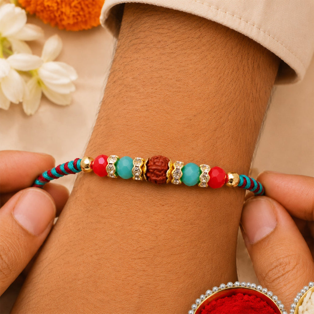 ALVENZA Multicolor Kids Charm Rakhi with Bright Beads and Cheerful Raksha Bandhan Beauty
