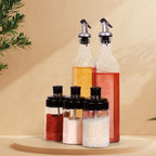 ALVENZA Glass Oil Dispenser & Spice Jar Set – Leakproof Storage | DeoDap
