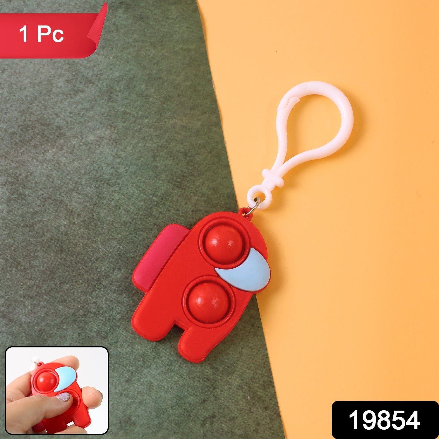 ALVENZA Pop-It Fidget Keychain – Mini Stress Relief Sensory Toy for Kids & Adults
