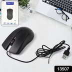 Wired Optical Mouse X2 Precision & Comfort for PC/Laptop | Compshop - Side View