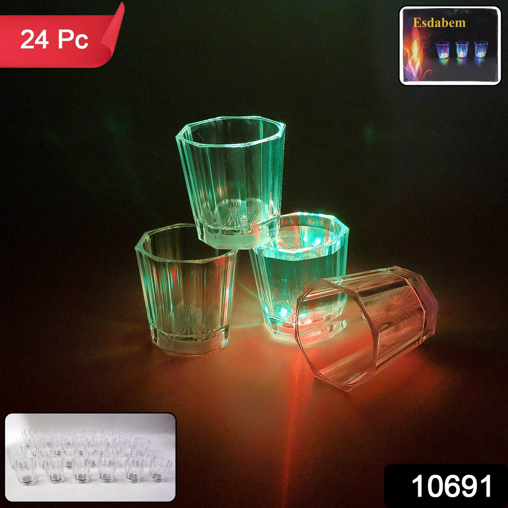 ALVENZA LED Light-Up Shot Glass Set – Vibrant Party Drinkware 24 Pc