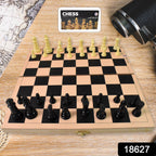 Folding Wooden Chess Set Portable 30x30cm Board | Boardoria - Side View