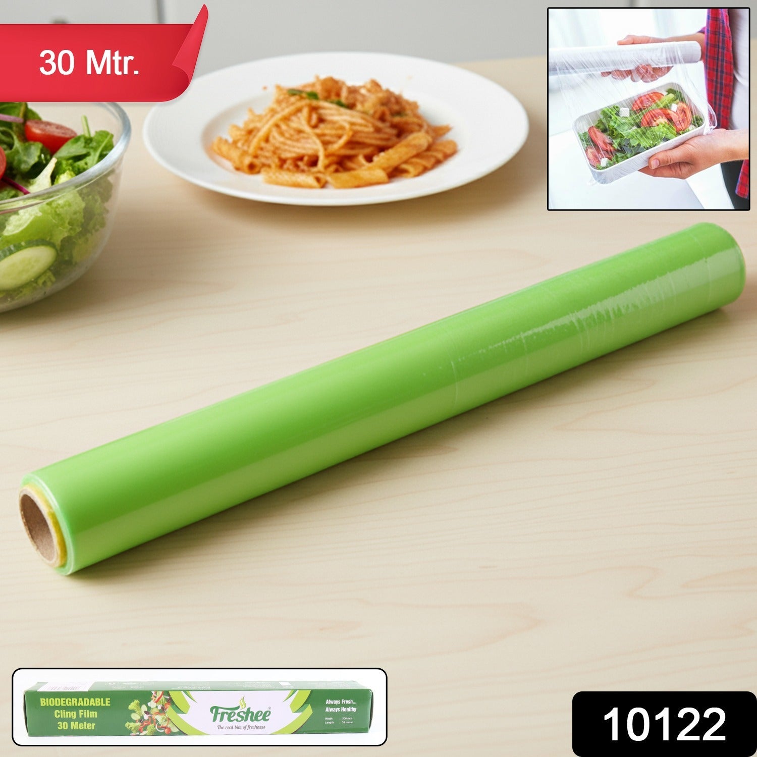Biodegradable Cling Film Roll – 30 Metre Tear-Resistant Wrap