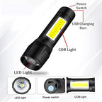 ALVENZA Rechargeable LED Flashlight – Mini, Long Range Torch | Indo Glow