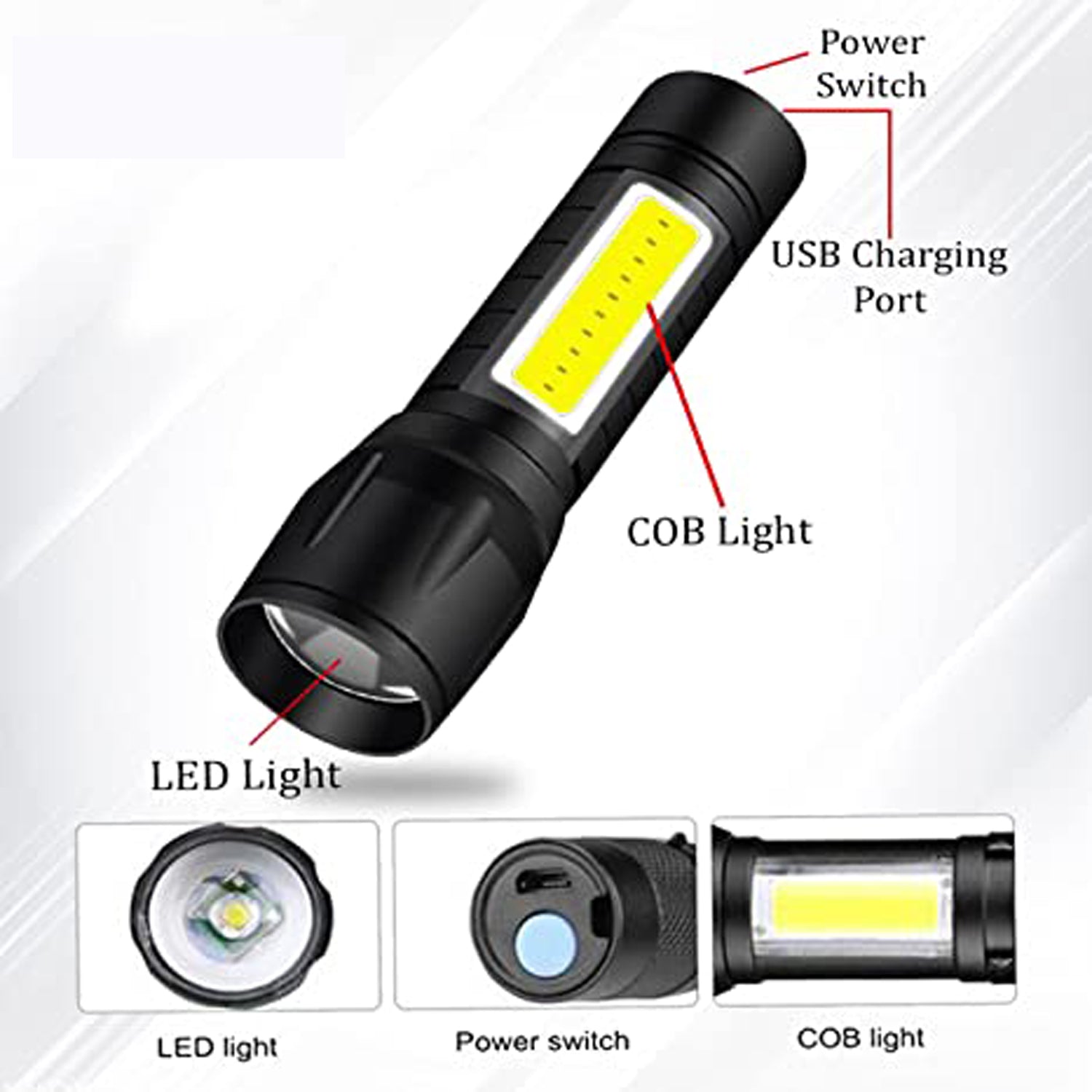ALVENZA Rechargeable LED Flashlight – Mini, Long Range Torch | Indo Glow